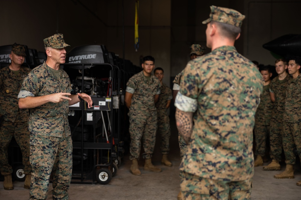 3d Marine Division Commanding General Presents 3d Marine Division NCO of the Quarter Award