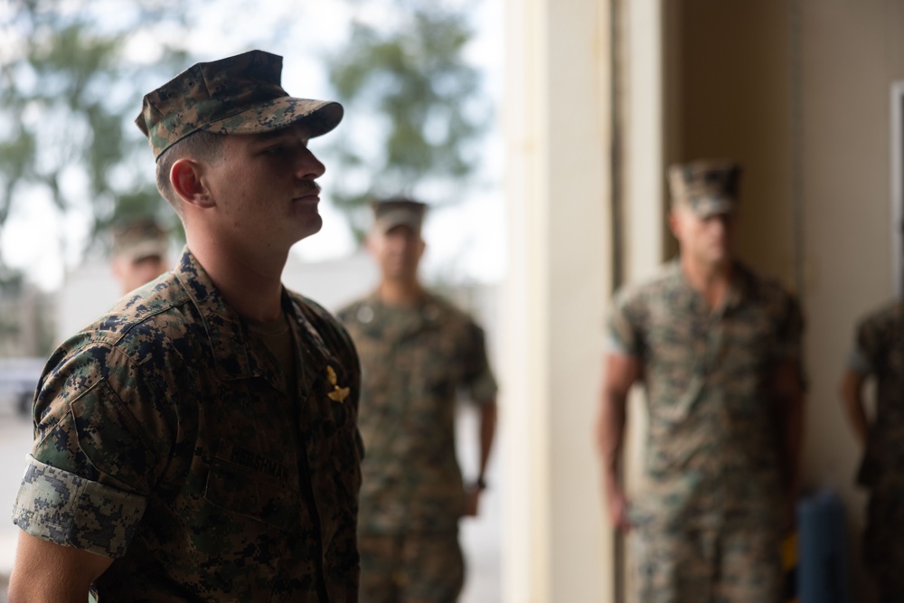 3d Marine Division Commanding General Presents 3d Marine Division NCO of the Quarter Award