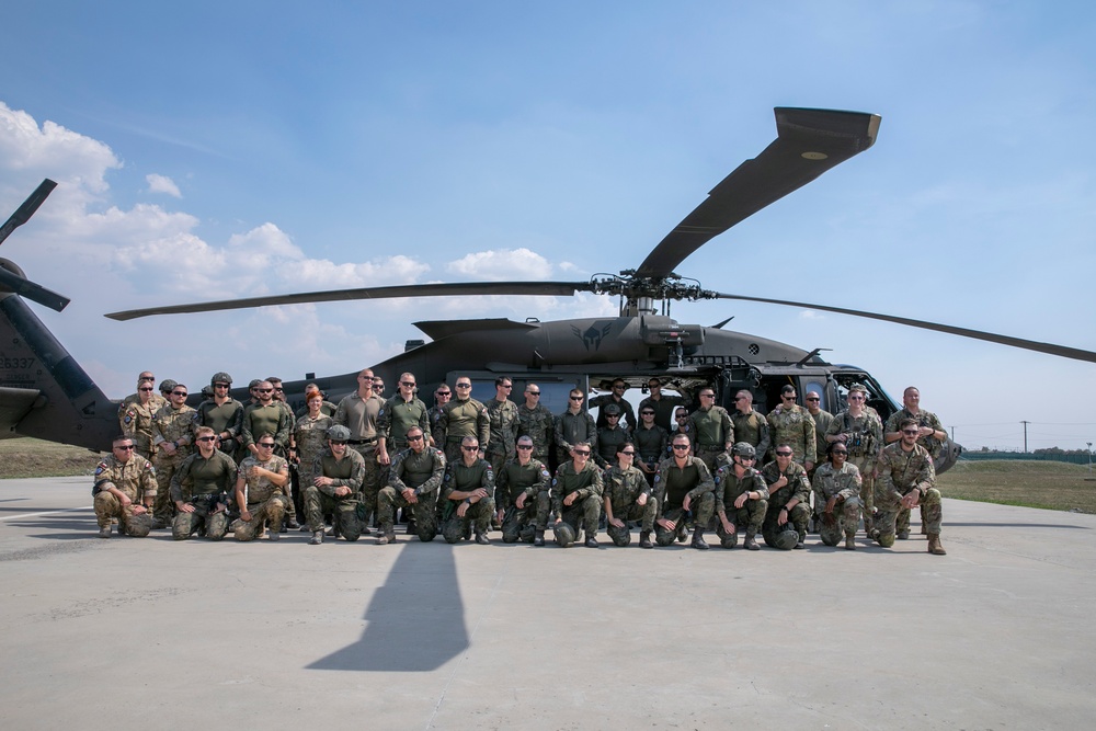 Polish soldiers assigned to Regional Command East of the KFOR mission participated in hot/cold load training at Camp Novo Selo, Kosovo Aug. 18, 2024.