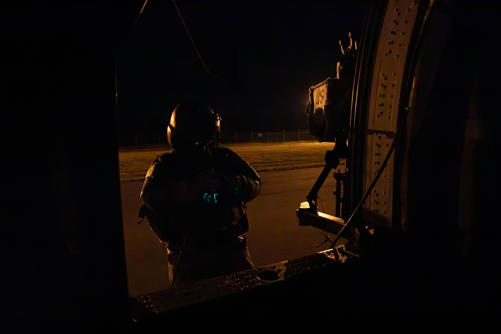 Charlie Company, 1-244 AHB perform Aviation Gunnery