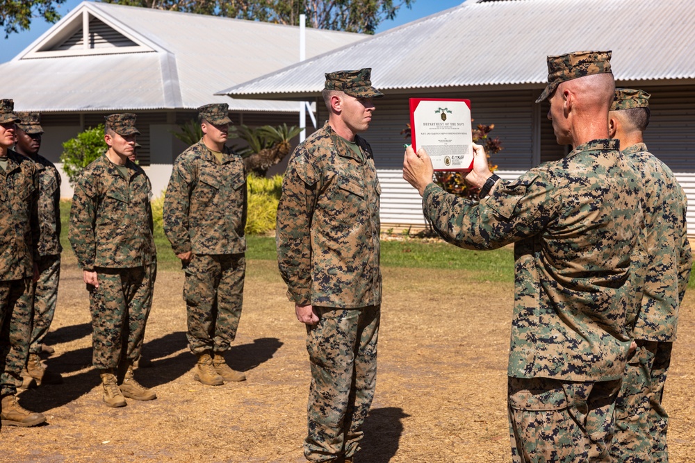 MRF-D 24.3 Marine awarded for live-saving actions during training in Darwin, Australia