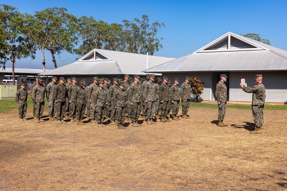 MRF-D 24.3 Marine awarded for live-saving actions during training in Darwin, Australia