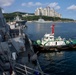 USS Ralph Johnson Departs Busan