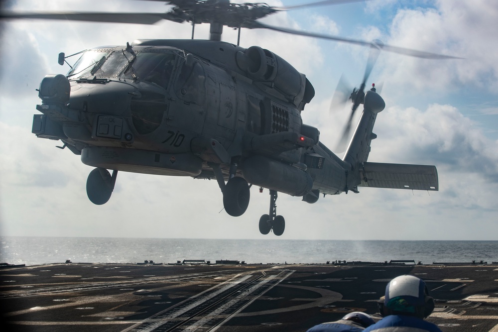 Frank E. Petersen Jr. conducts flight quarters