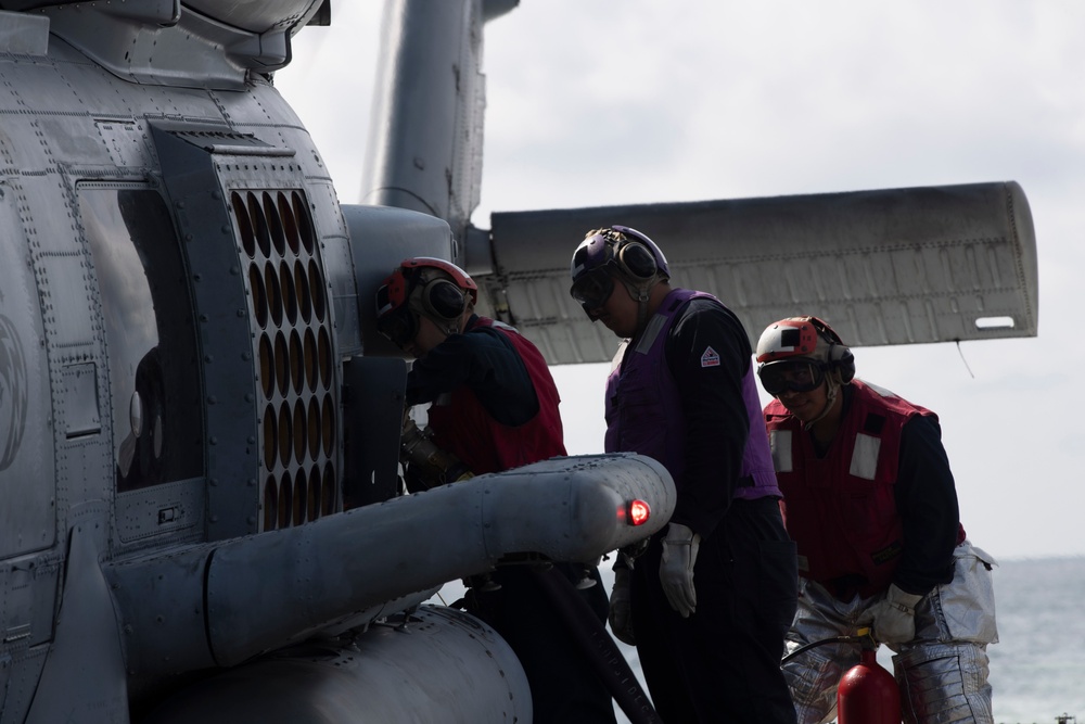 Frank E. Petersen Jr. conducts flight quarters