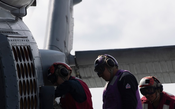 Frank E. Petersen Jr. conducts flight quarters