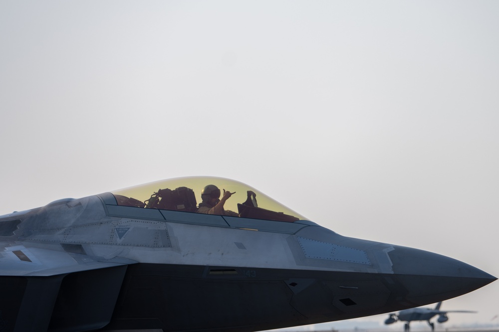 F-22s arrive in U.S. Central Command area to deter aggression