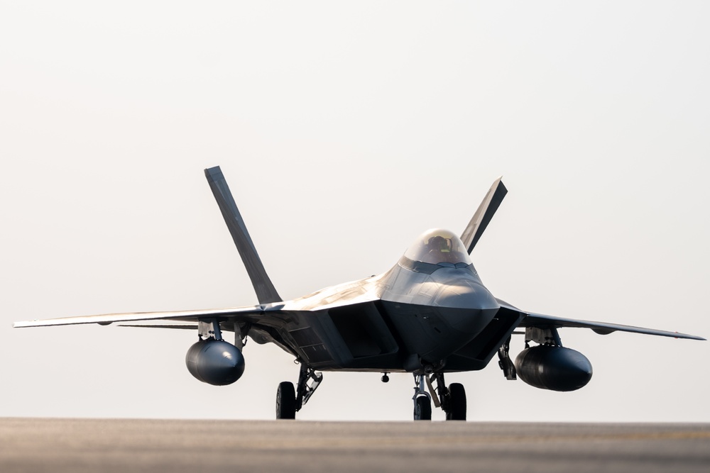 F-22s arrive in U.S. Central Command area to deter aggression