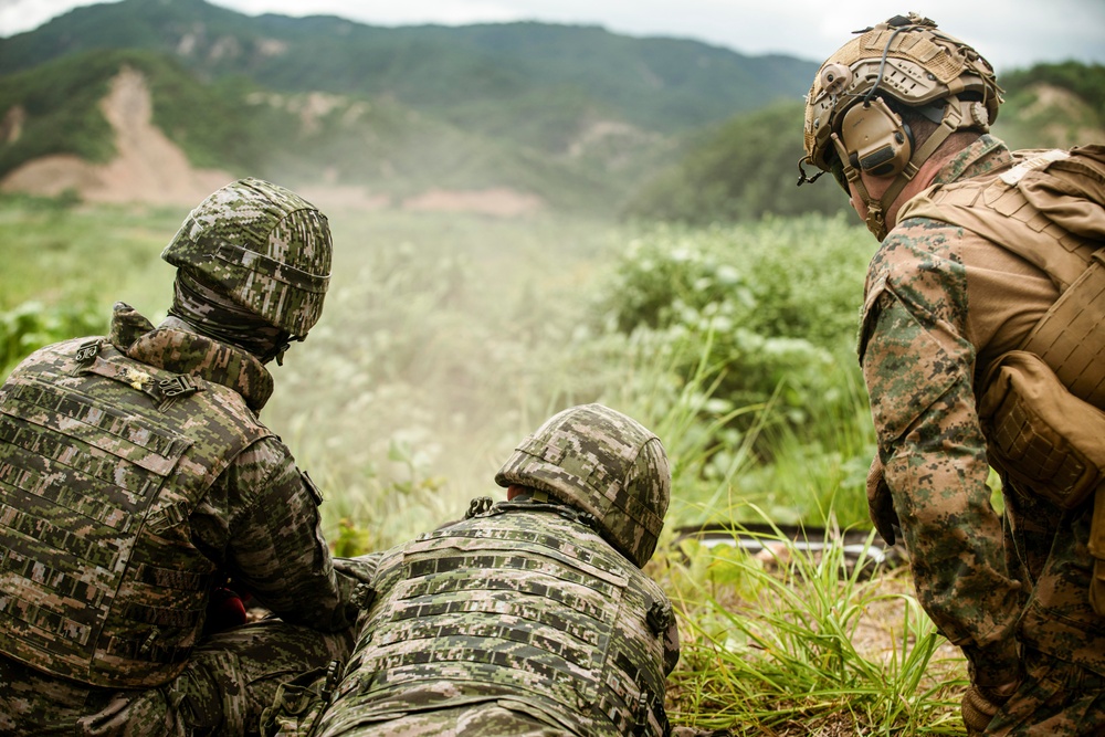 ROK Marines, BLT 1/5 Marines Conduct Live-fire Range in South Korea