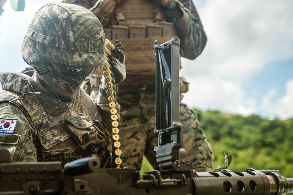 ROK Marines, BLT 1/5 Marines Conduct Live-fire Range in South Korea