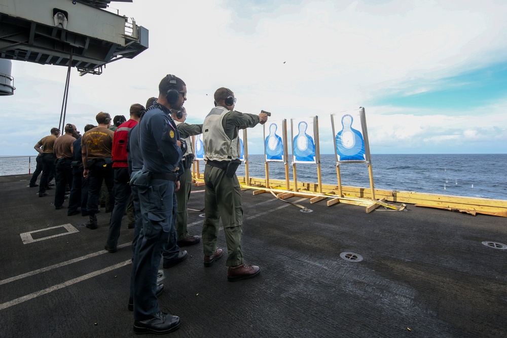Abraham Lincoln conducts small arms live-fire