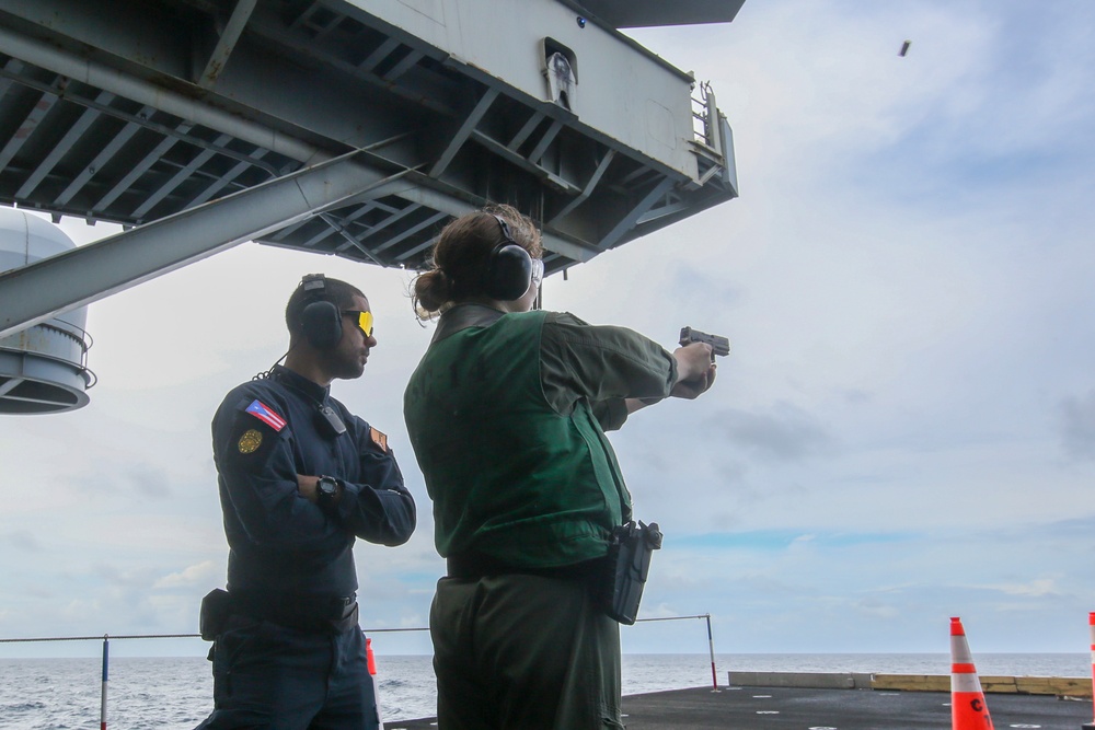 Abraham Lincoln conducts small arms live-fire