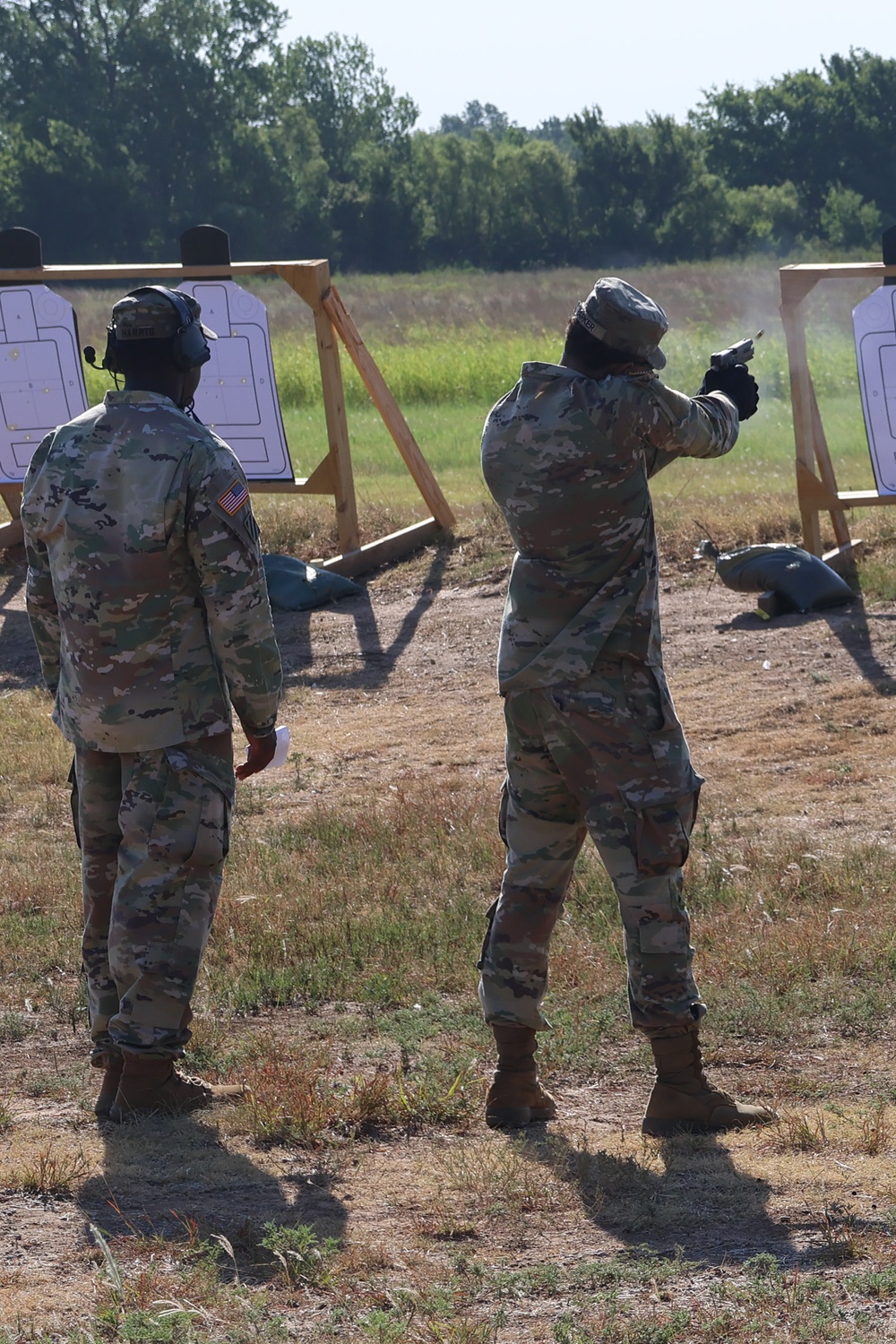 Competitors complete pistol range