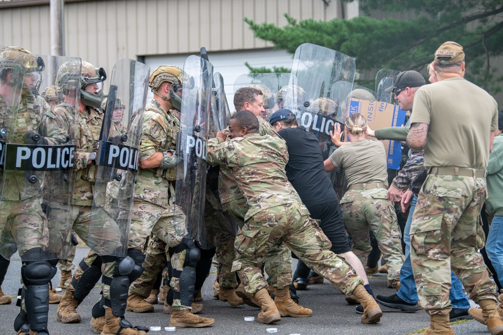 104th Fighter Wing conducts riot control training, boosts readiness