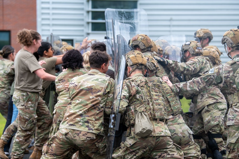 104th Fighter Wing conducts riot control training, boosts readiness