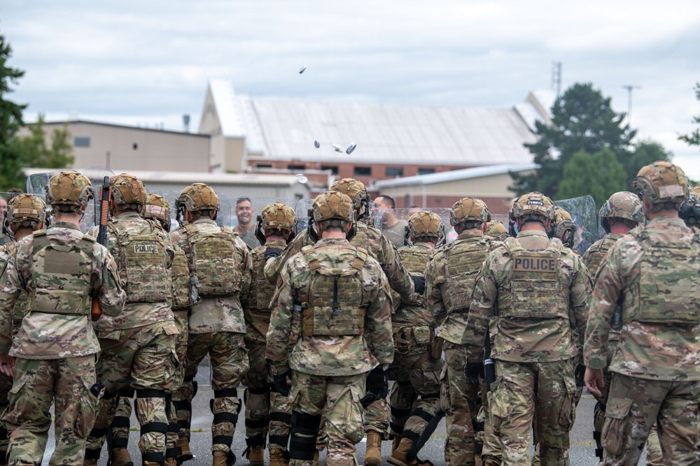 104th Fighter Wing conducts riot control training, boosts readiness