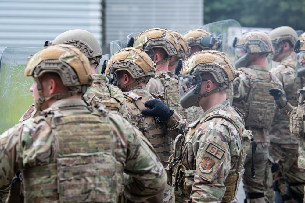104th Fighter Wing conducts riot control training, boosts readiness
