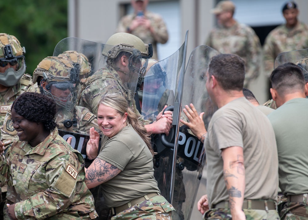 104th Fighter Wing conducts riot control training, boosts readiness