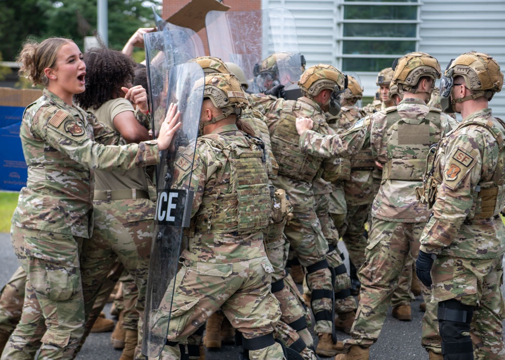 104th Fighter Wing conducts riot control training, boosts readiness
