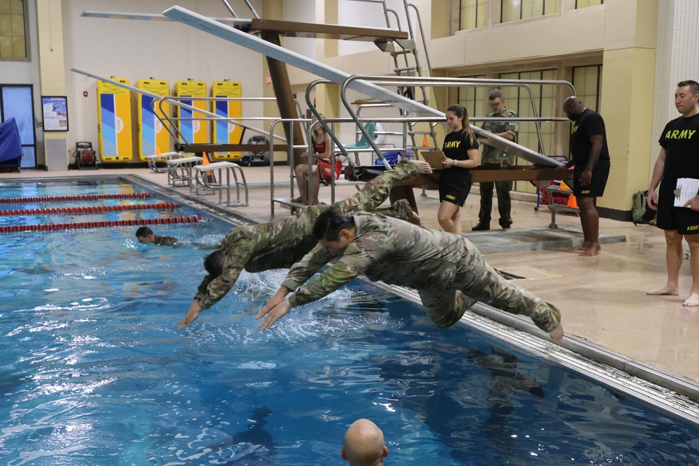 Competitors begin 100m swim for GAFPB