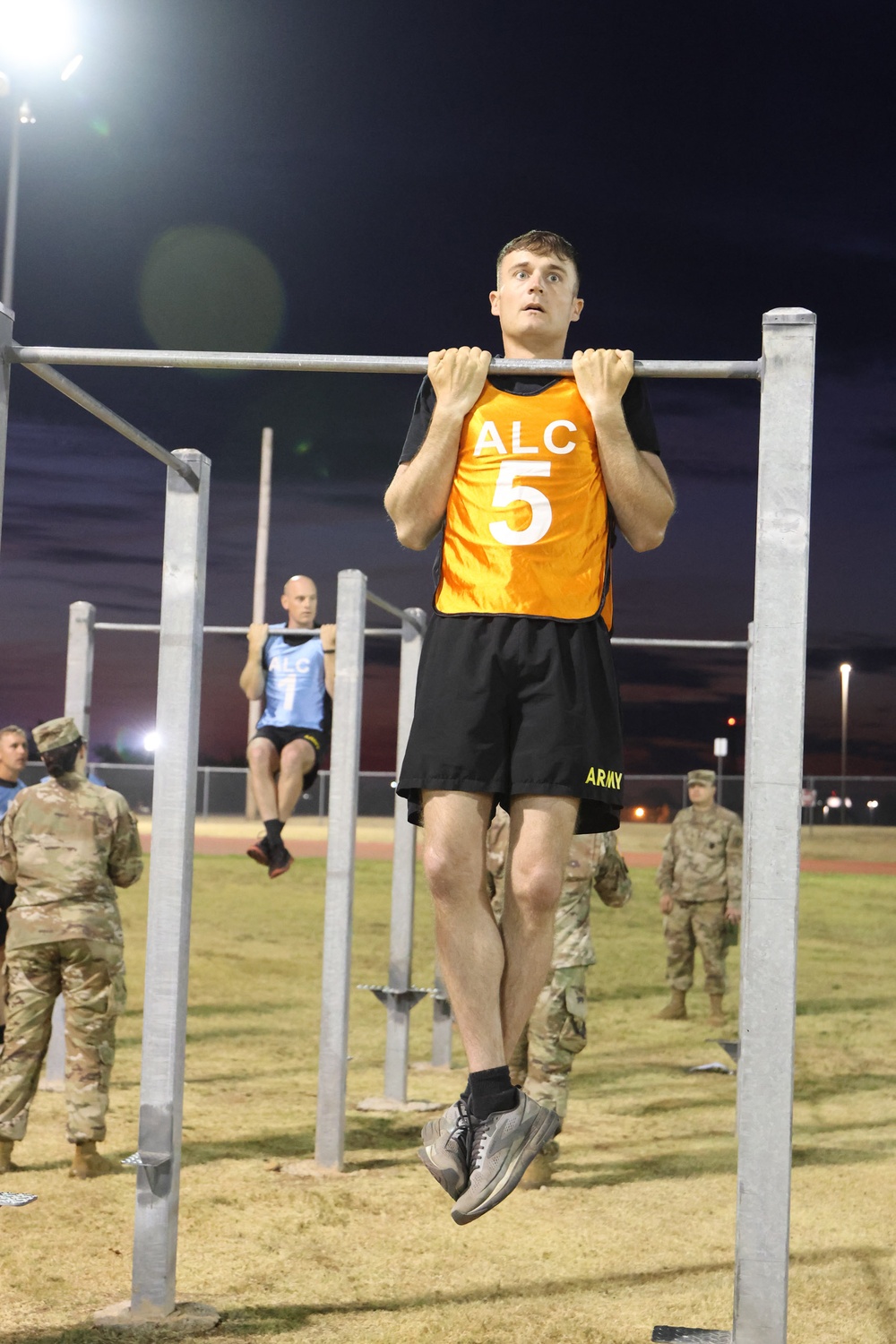 Soldiers perform Flexed-arm Hang
