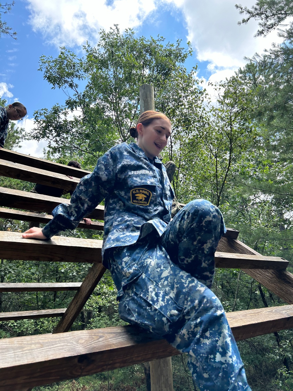 Taking the stairs at Devens
