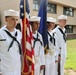 Sea Cadet color guard stands ready