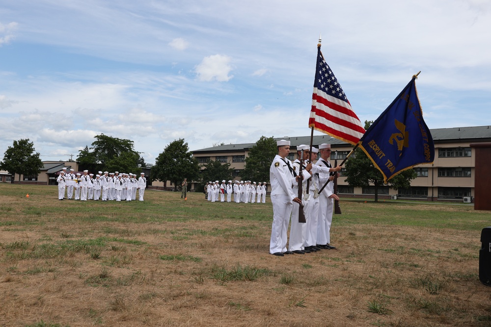 Sea Cadets present the colors at Devens