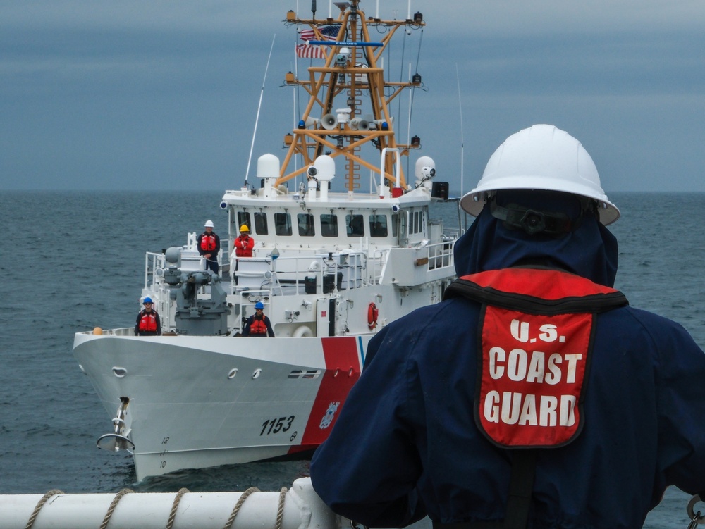 Coast Guard Cutters Northland, John Patterson conduct towing exercise at sea