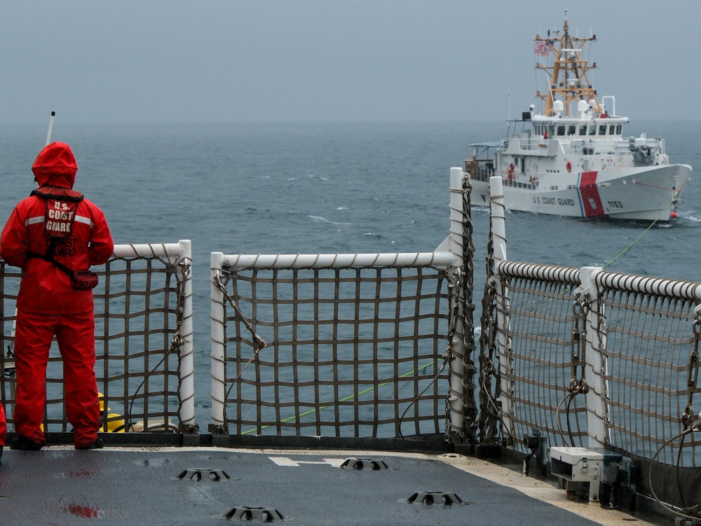 Coast Guard Cutters Northland, John Patterson conduct towing exercise at sea