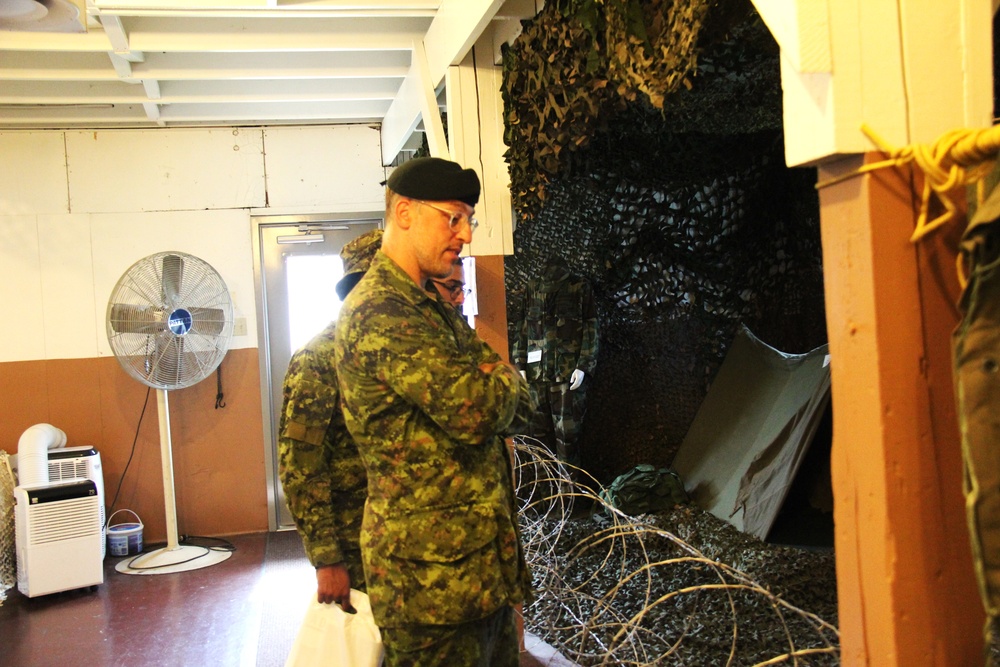 Canadian Soldiers visit Fort McCoy's Commemorative Area during 2024 Global Medic exercise