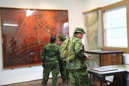 Canadian Soldiers visit Fort McCoy's Commemorative Area during 2024 Global Medic exercise