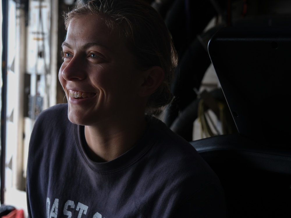 Coast Guard Cutter Northland crew members conduct drills while at sea