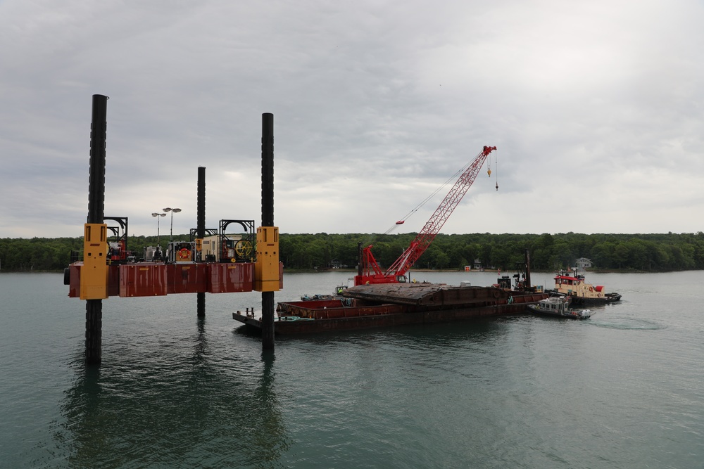 U.S. Army Corps of Engineers removes WWII era gates hidden in St. Marys River