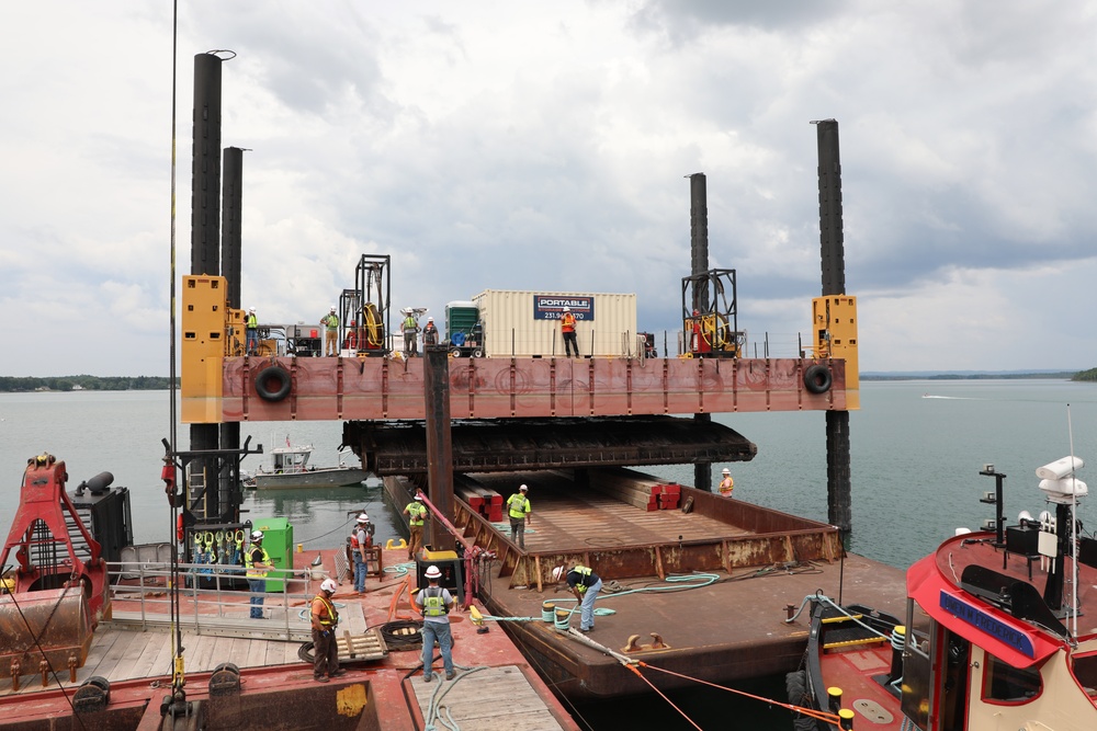 U.S. Army Corps of Engineers removes WWII era gates hidden in St. Marys River