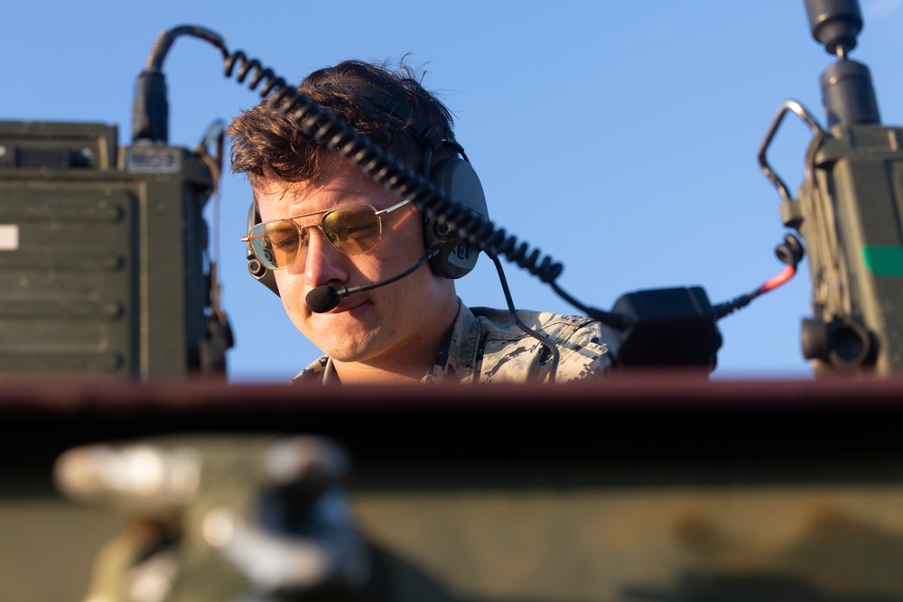 U.S. Marines with MWSS-271 operate a forward arming and refueling point during Fleet Battle Problem 2024