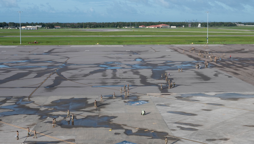 FOD walk after Tropical Storm Debby