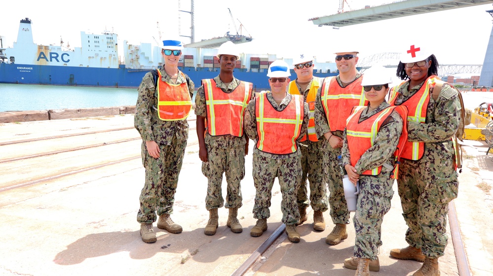 Joint Forces: Army Transporters and Navy Sailors train together at port