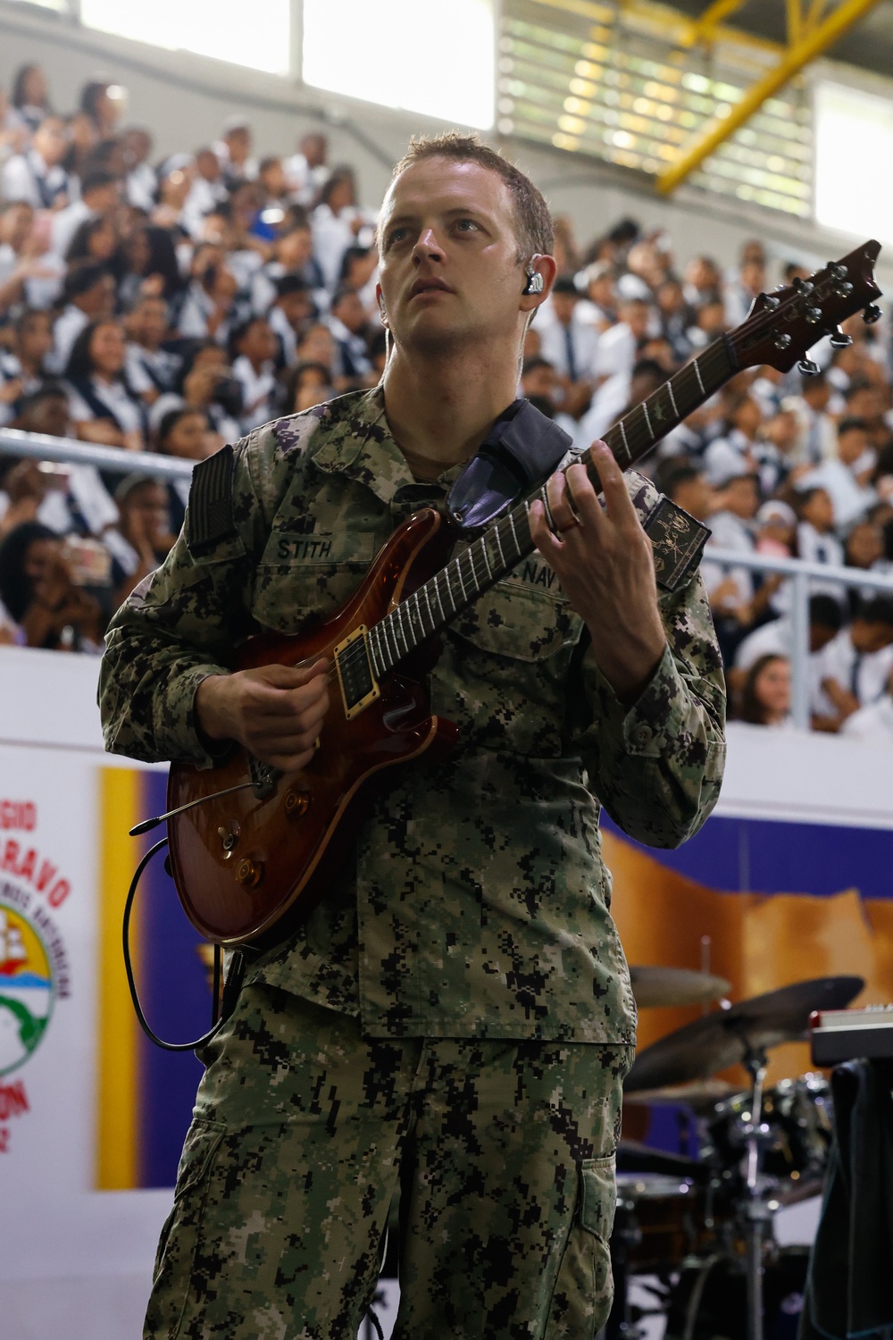 U.S. Fleet Forces Band “Uncharted Waters” perform at Colegio Abel Bravo