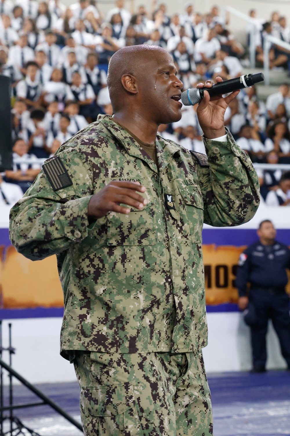 U.S. Fleet Forces Band “Uncharted Waters” perform at Colegio Abel Bravo