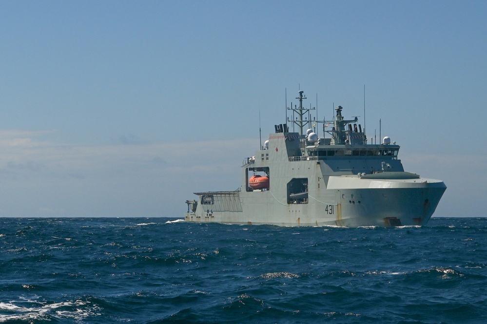 US Coast Guard, US Navy, Royal Canadian and Royal Danish navy vessels transit Halifax Harbour to open ocean during Operation Nanook 2024