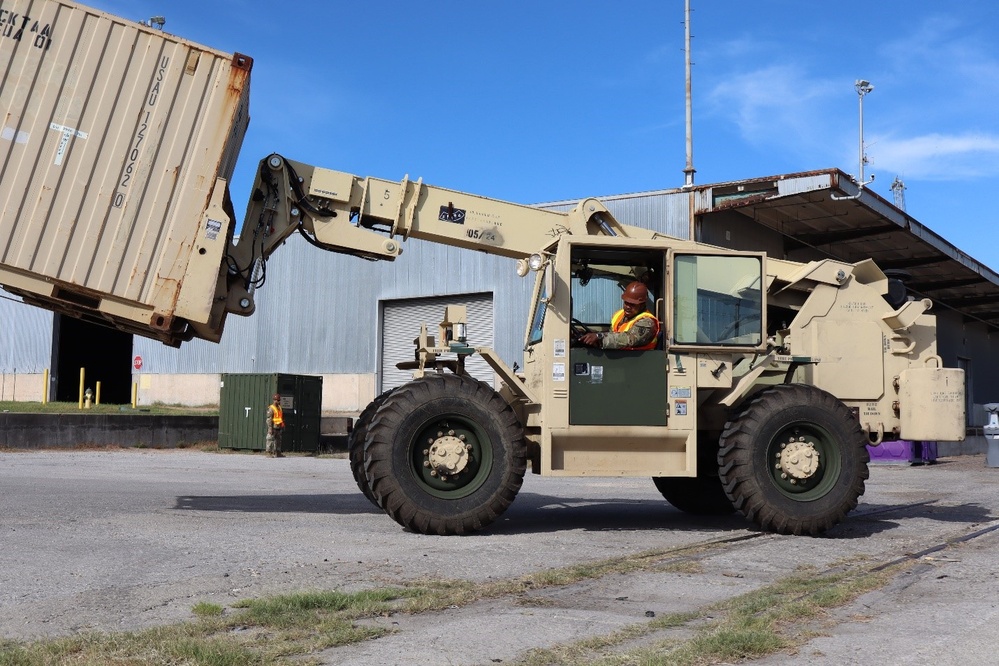 Joint Forces: Army Transporters and Navy Sailors train together at port