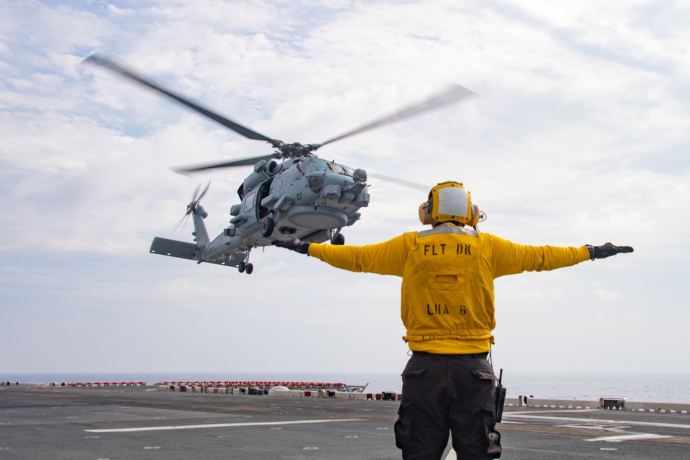 USS America (LHA 6) Conducts Flight Operations