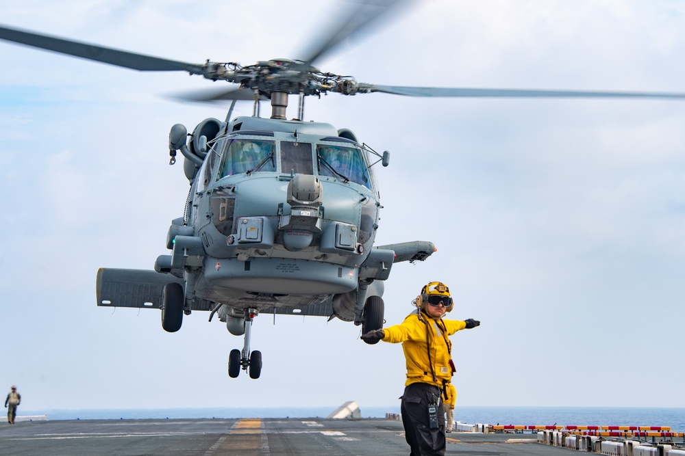 USS America (LHA 6) Conducts Flight Operations