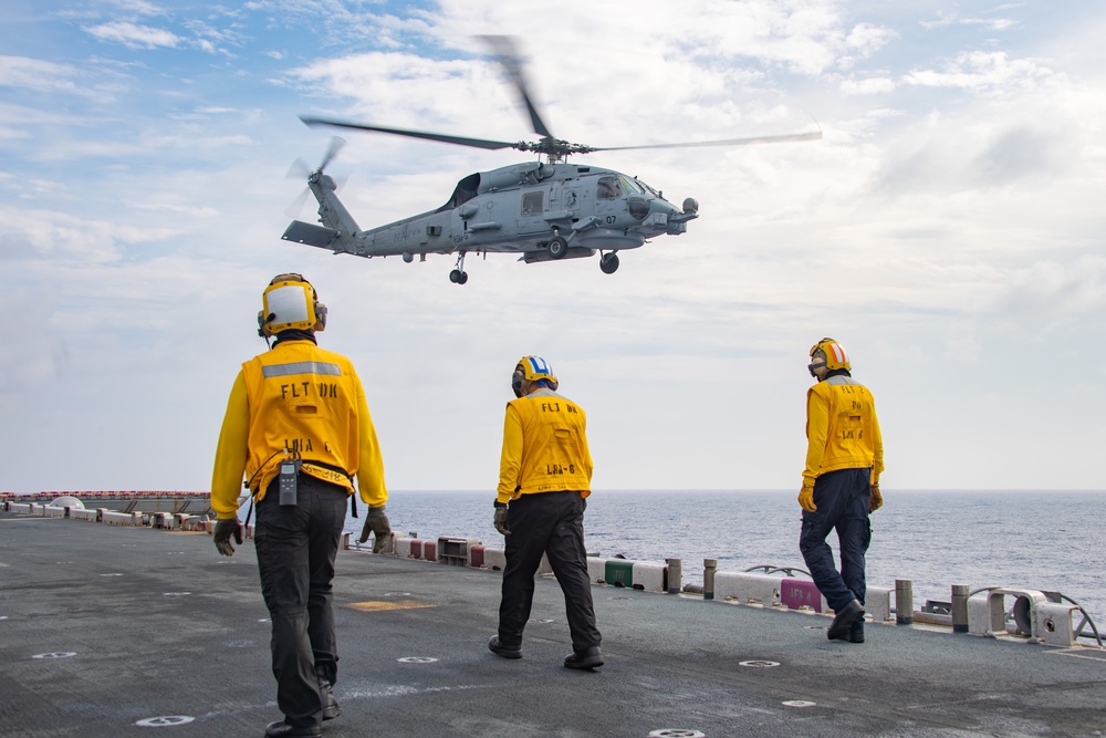 USS America (LHA 6) Conducts Flight Operations