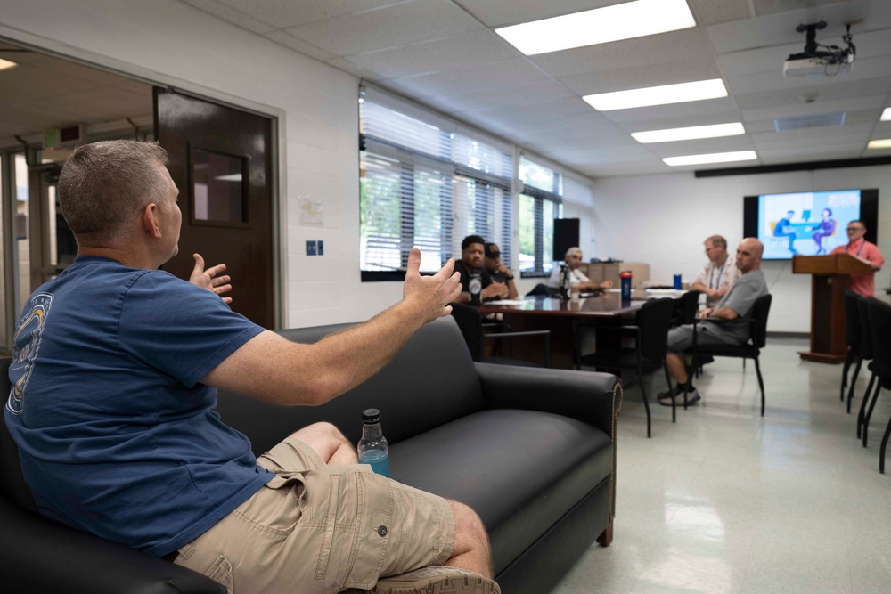 Installation Personnel aboard Diego Garcia participate in a Suicide Prevention Training