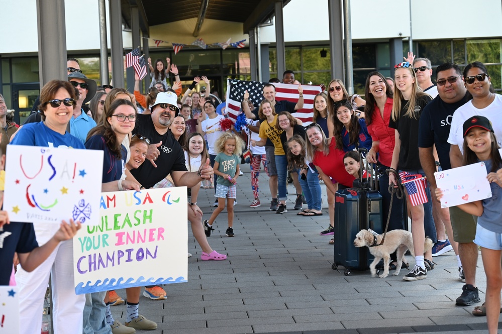 LRC Stuttgart provides transportation support to visiting U.S. Paralympics Swimming Team