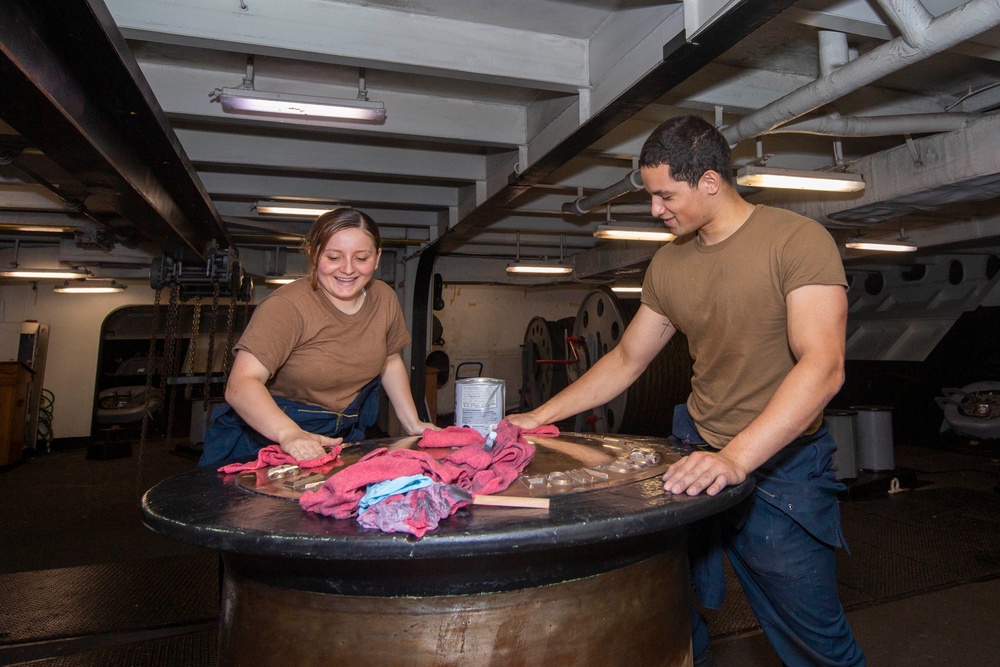 Abraham Lincoln conducts routine operations