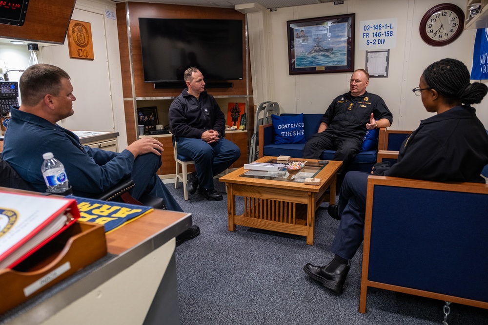 U.S. Second Fleet's Vice Commander Visit USS Delbert D. Black