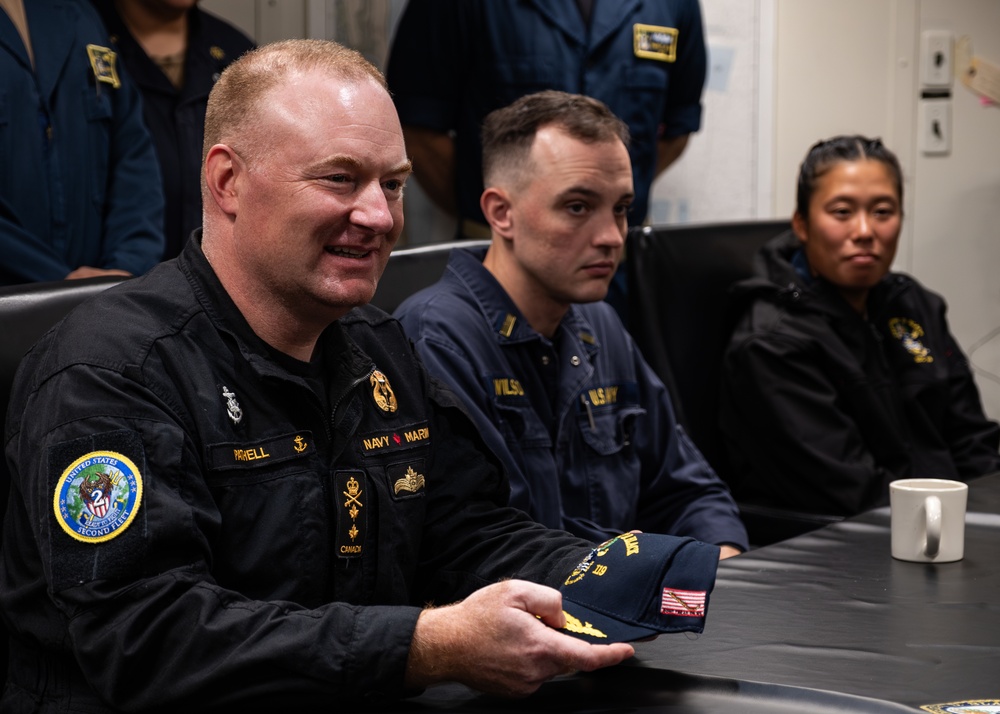 U.S. Second Fleet's Vice Commander Visit USS Delbert D. Black